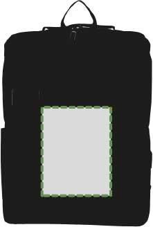 Tasca frontale: 140mm x 180mm