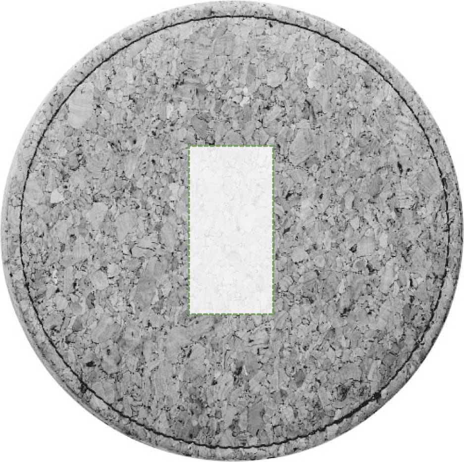 Parte frontale: 30mm x 60mm