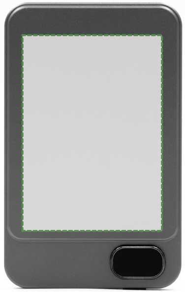 Parte frontale: 50mm x 70mm