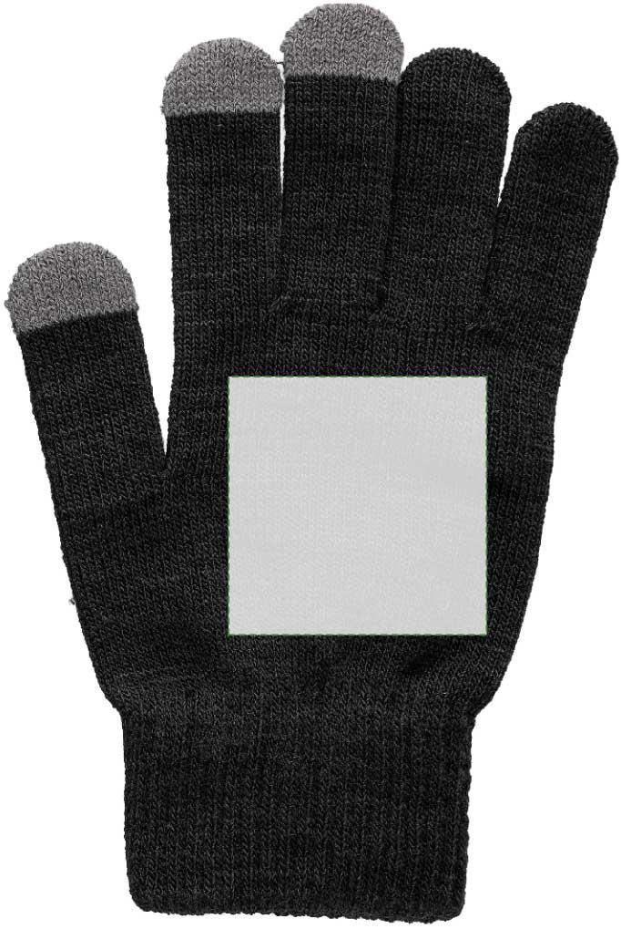 Guanto destro: 50mm x 50mm