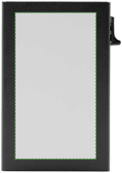 Parte frontale: 50mm x 90mm