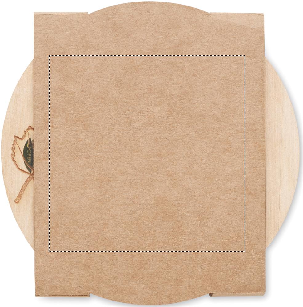 zona superiore fronte: 60x60 mm