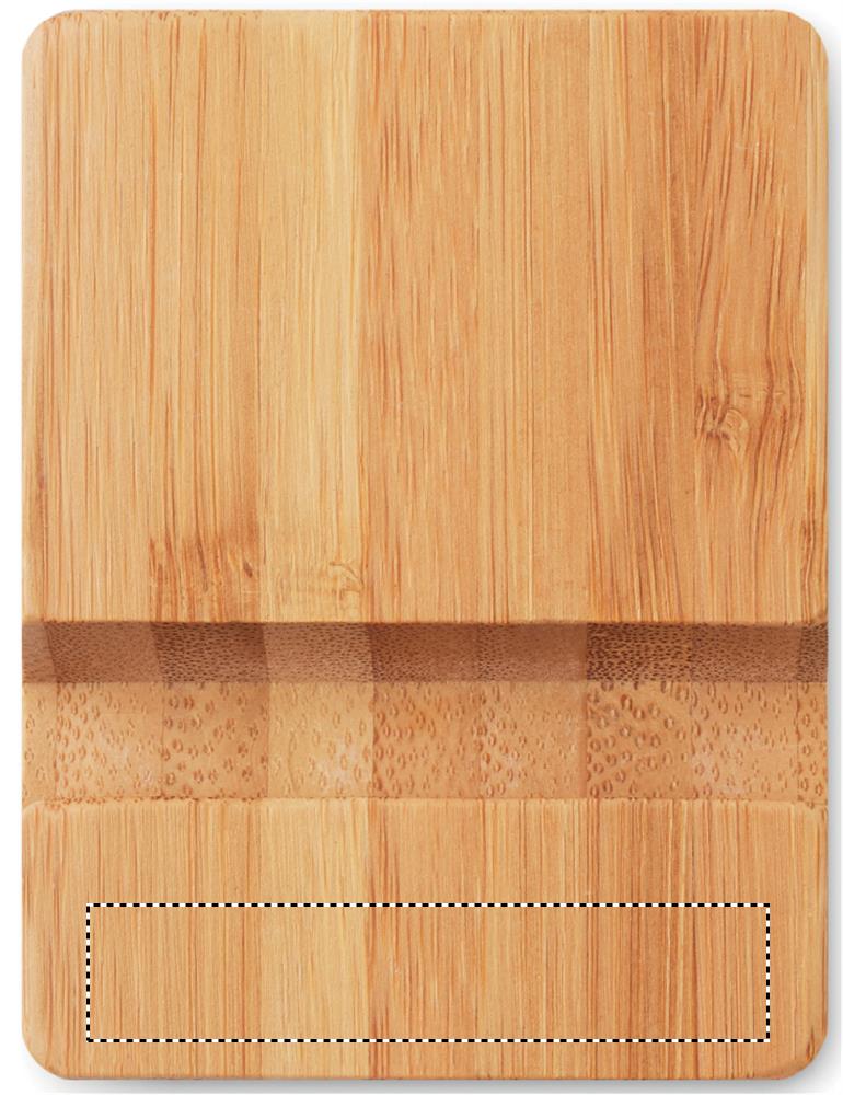 zona superiore fronte: 50x10 mm