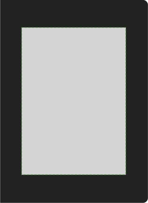 Parte frontale: 120mm x 170mm