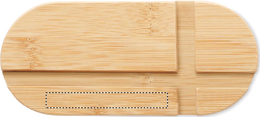 zona inferiore fronte: 80x10 mm