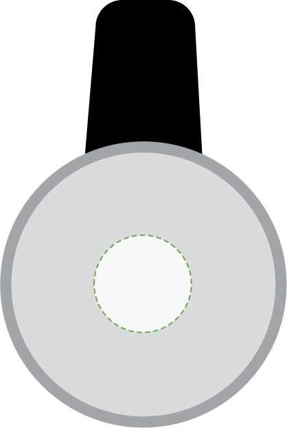 Sul coperchio: Ø 25 mm