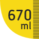 670 ml