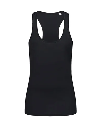 Tank Top Donna Active 140, 100% Poliestere Black Opal