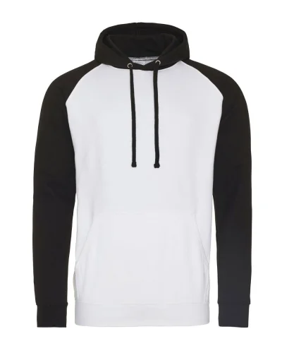 Felpa Baseball Hoodie Raglan con Cappuccio Uomo