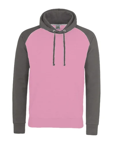 Felpa Baseball Hoodie Raglan con Cappuccio Uomo