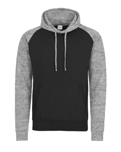 Felpa Baseball Hoodie Raglan con Cappuccio Uomo