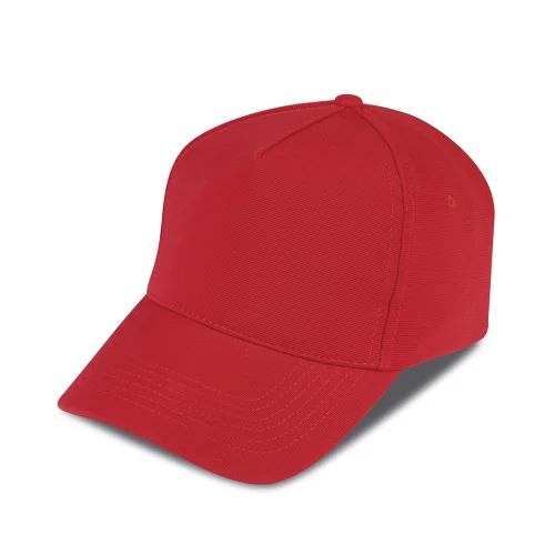 Cappellino 5 pannelli in ottoman, leggero, visiera curva, velcro
