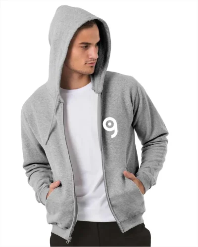 Felpa B&C unisex con zip e cappuccio, 270g
