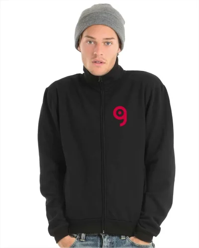 Felpa con zip unisex B&C No Label 50/50 cotone poliestere Regular