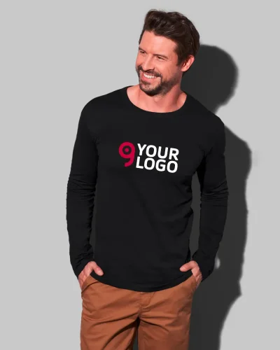 T-shirt uomo Morgan a manica lunga, cotone 160g, regular fit