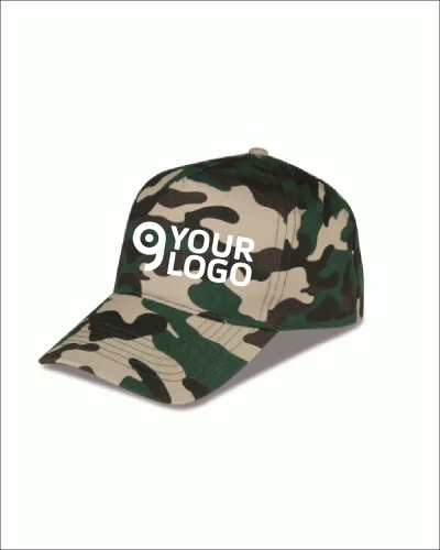 Cappellino Golf 5 Pannelli Camouflage con visiera Curva