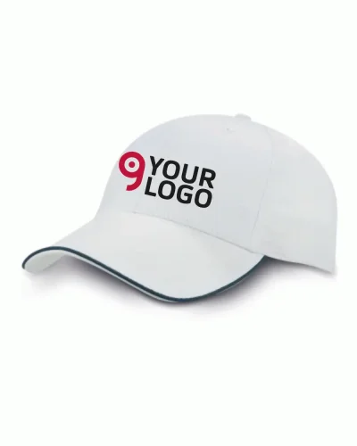 Cappellino 6 pannelli rigido con visiera curva