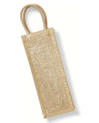 Shimmer Jute Borsa Porta Bottiglia 4L con Manici, Naturale
