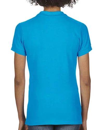 Polo Donna Double Pique Softstyle 100% Cotone No Label Bianco