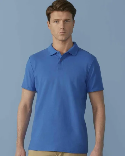 Polo Softstyle Sapphire S in 100% Cotone Piquè Regular No Label