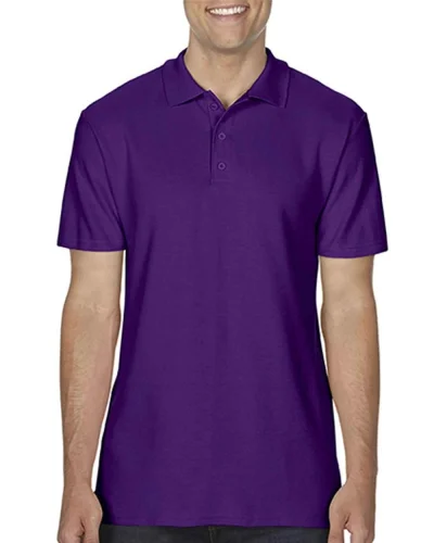 Polo Softstyle Sapphire S in 100% Cotone Piquè Regular No Label Purple
