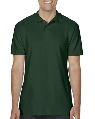 Polo Softstyle Sapphire S in 100% Cotone Piquè Regular No Label Forest Green