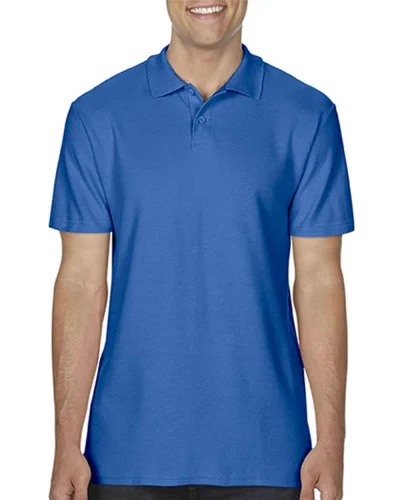 Polo Softstyle Sapphire S in 100% Cotone Piquè Regular No Label Royal