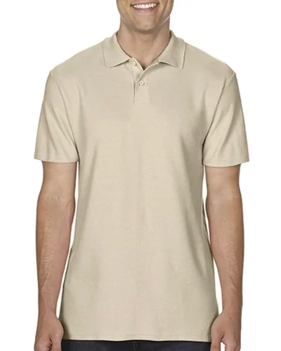 Polo Softstyle Sapphire S in 100% Cotone Piquè Regular No Label Sand