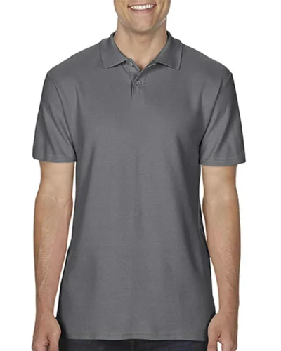 Polo Softstyle Sapphire S in 100% Cotone Piquè Regular No Label Charcoal