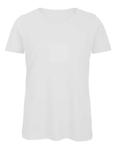 T-shirt donna B&C cotone organico 140g, girocollo, no label White