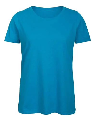 T-shirt donna B&C cotone organico 140g, girocollo, no label Atoll