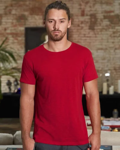 B&C Inspire Slub T-shirt Uomo Cotone Organico Melange 120g