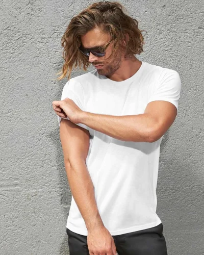 B&C Inspire T-shirt Uomo 100% cotone bio 140g No Label Medium Fit