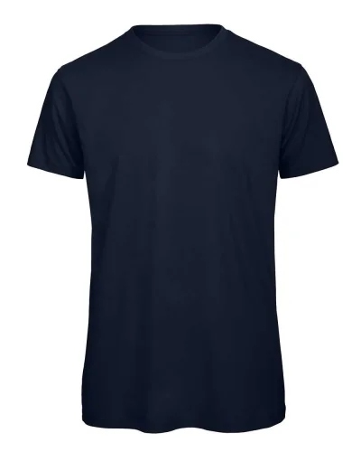 B&C Inspire T-shirt Uomo 100% cotone bio 140g No Label Medium Fit Navy