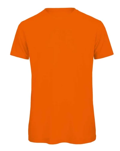 B&C Inspire T-shirt Uomo 100% cotone bio 140g No Label Medium Fit Orange