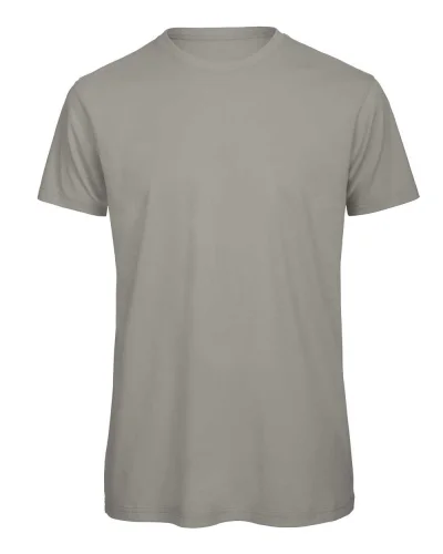 B&C Inspire T-shirt Uomo 100% cotone bio 140g No Label Medium Fit Light Grey