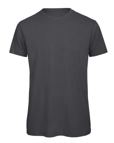 B&C Inspire T-shirt Uomo 100% cotone bio 140g No Label Medium Fit Dark Grey