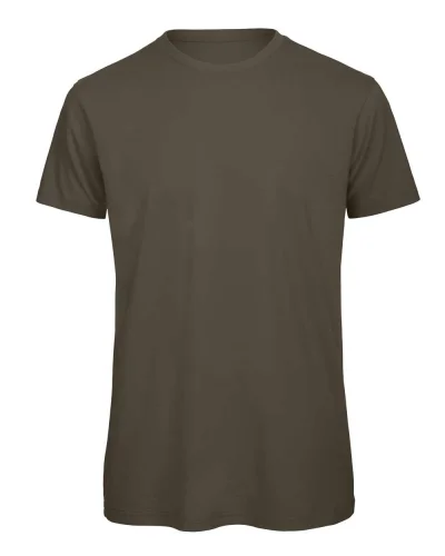 B&C Inspire T-shirt Uomo 100% cotone bio 140g No Label Medium Fit Khaki Green