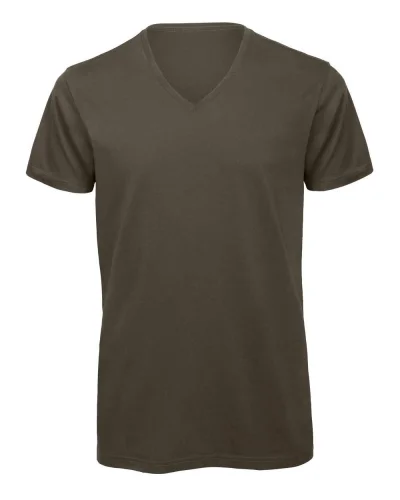 B&C T-shirt Inspire V Uomo 100% Cotone Bio, Regular, No Label Khaki Green