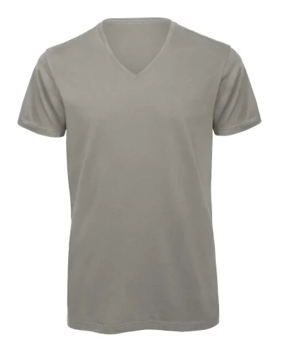 B&C T-shirt Inspire V Uomo 100% Cotone Bio, Regular, No Label Light Grey