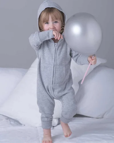 Tuta All-in-One Neonato, Cotone Bio, Dusty Blue