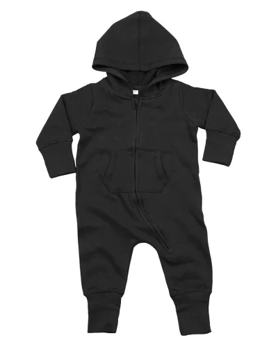 Tuta All-in-One Neonato, Cotone Bio, Dusty Blue Black
