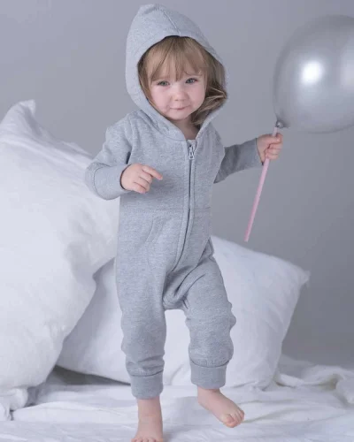 Tuta All-in-One Neonato, Cotone Bio, Dusty Blue