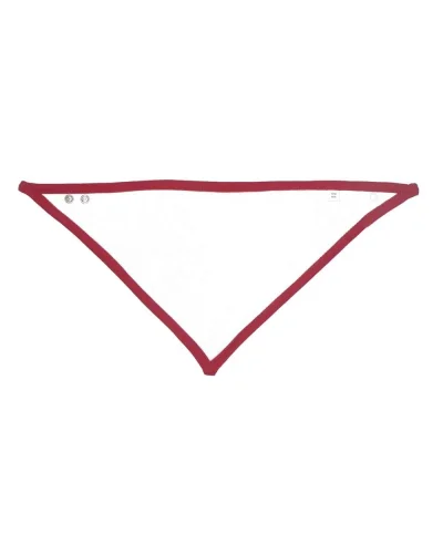 Bavaglino Bandana Cotone Bio Primi Anni – Morbido e Assorbente White/Red