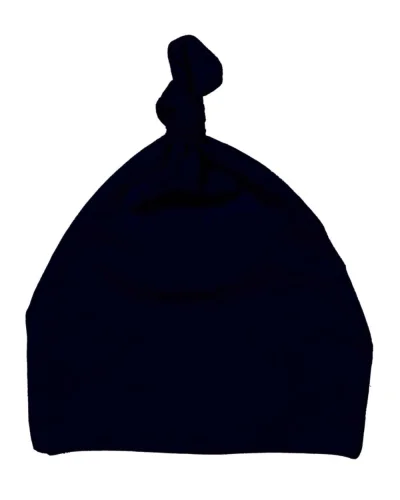 Cappellino Baby 100% Cotone Morbido – Nodo Decorativo Nautical Navy