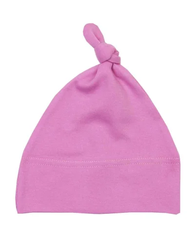 Cappellino Baby 100% Cotone Morbido – Nodo Decorativo Bubble Gum Pink