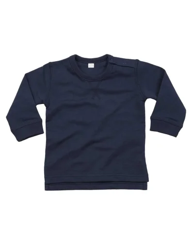 Felpa Baby  Cotone Poliestere, Bottoni Spalla Nautical Navy