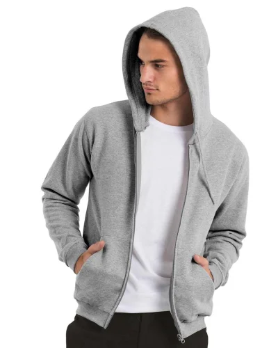 Felpa B&C unisex con zip e cappuccio, 270g