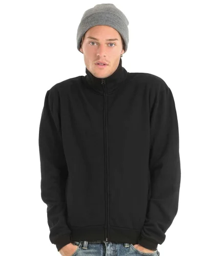 Felpa con zip unisex B&C No Label 50/50 cotone poliestere Regular