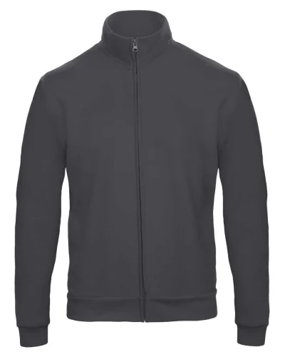 Felpa con zip unisex B&C No Label 50/50 cotone poliestere Regular Antracite